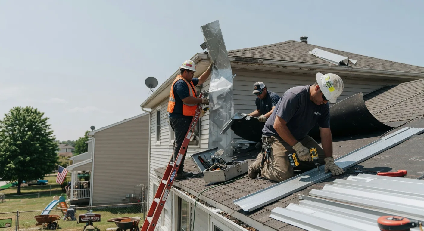 Storm Damage Metal Roof Repair in Hop Bottom, PA